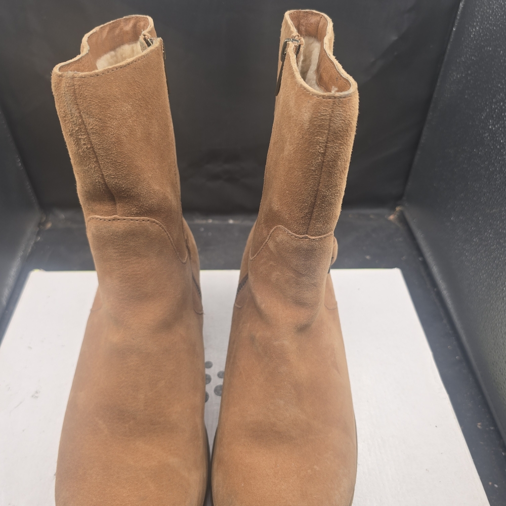UGG Chestnut Suede Heeled Boots
